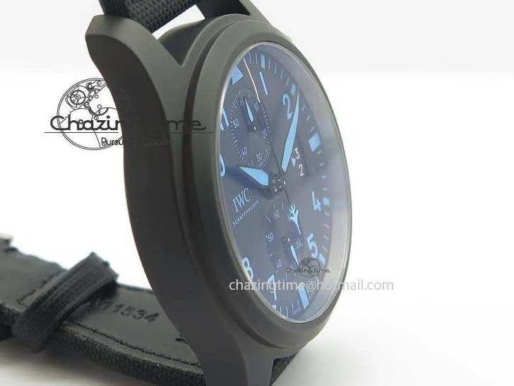 MIROTIME 0505 Pilot Chrono IW388003 Real Ceramic V6F 1:1 Best Edition On Black Nylon Strap A StreetReady 7284